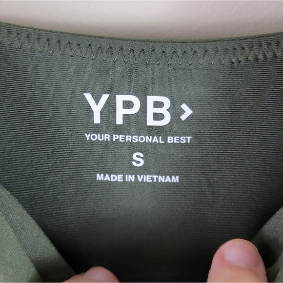 Abercrombie & Fitch YPB Olive Green SculptLUX Hybrid Flyaway Active Onesie - Picture 7 of 11